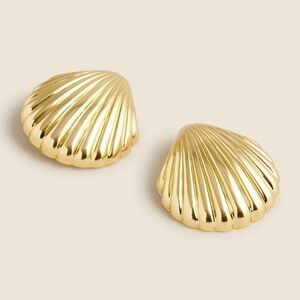 J. Crew Oversized Shell Earrings in Selver